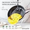 SENSARTE 14 Pcs Nonstick Cookware Sets, Pots and Pans Set with Glass Lids