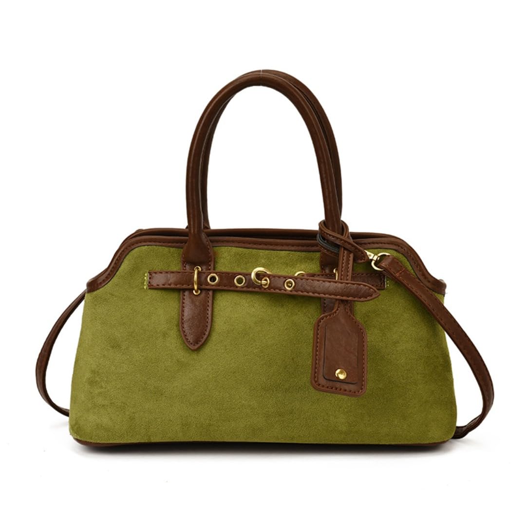 Suede Tote Bag for Women Faux Suede Handbag Slouchy Shoulder Hobo Bags Leather Satchel Crossbody Bag Vintage Fall Purse