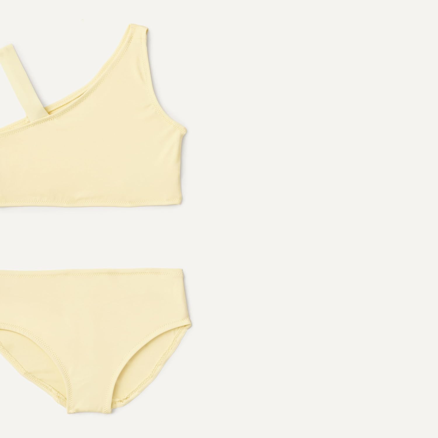 Amazon Essentials Girls' One Shoulder Two-Piece Bikini Swim Set