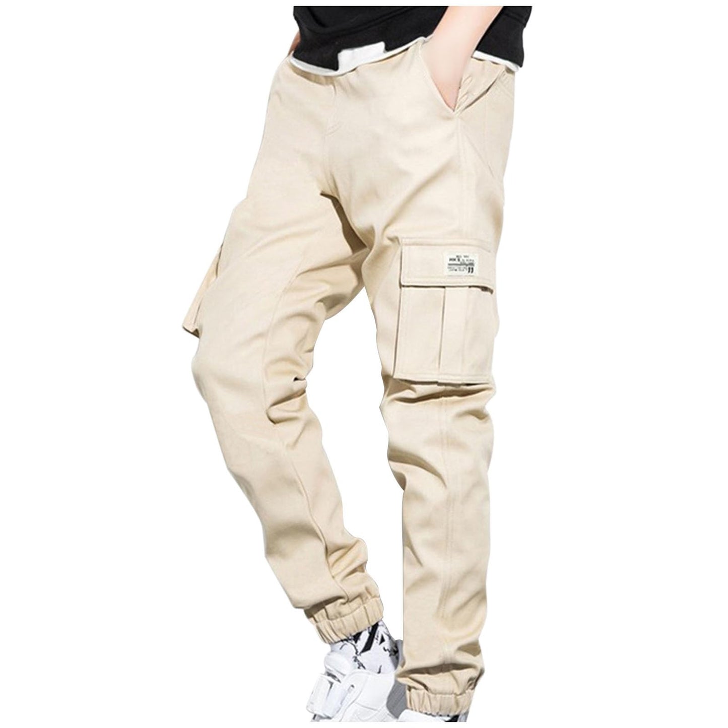 Cargo Pants for Men Slim Fit Casual Work Pants Drawstring Elastic Waist Joggers Outdoor Fishing Hiking Sweatpants