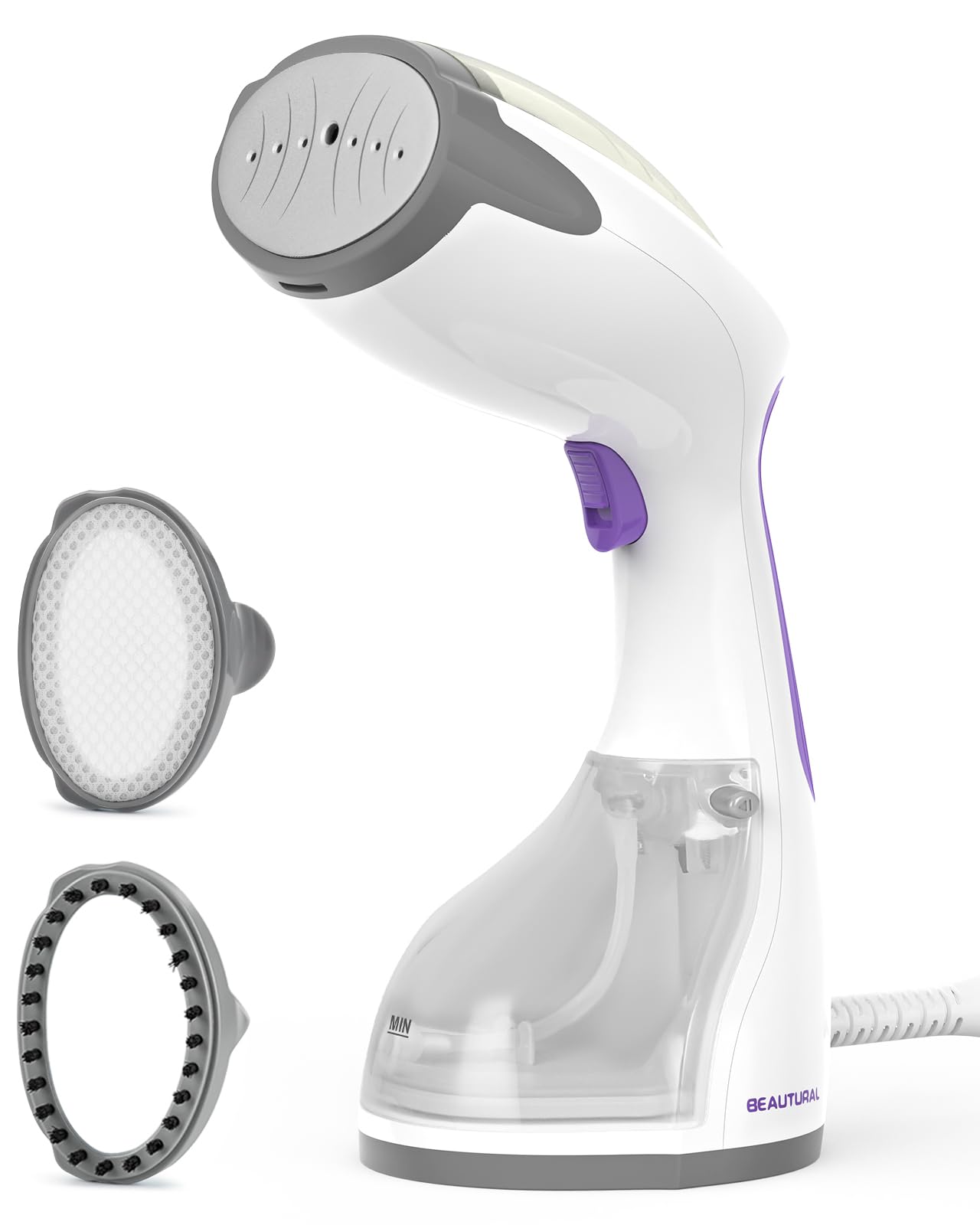 BEAUTURAL 1200-Watt Handheld Steamer for Clothes, 30-Second Heat-up, 8.79-Ounce Water Tank, Aqua