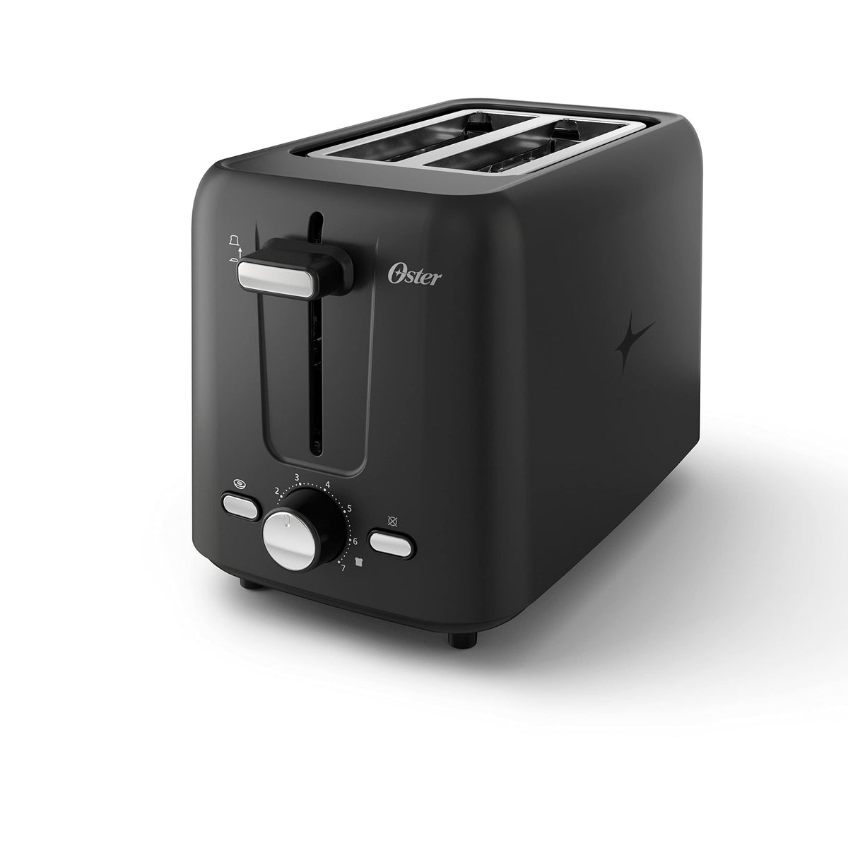 Oster 4-Slice Toaster with Bagel and Reheat Settings and Extra-Wide Slots, Black
