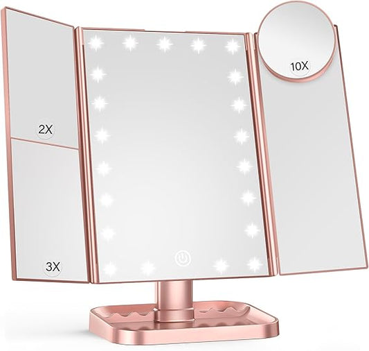 HUONUL Makeup Mirror, 10X 3X 2X Magnification,