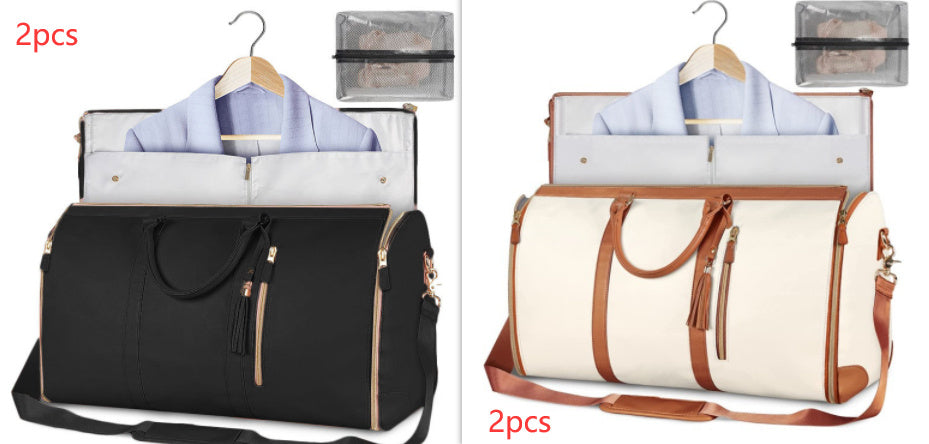 Large Capacity Travel Duffle Bag Women's Handbag Folding Suit