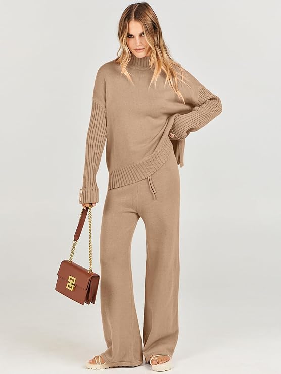 ANRABESS Women's 2 Piece Outfit Sweater Lounge Sets