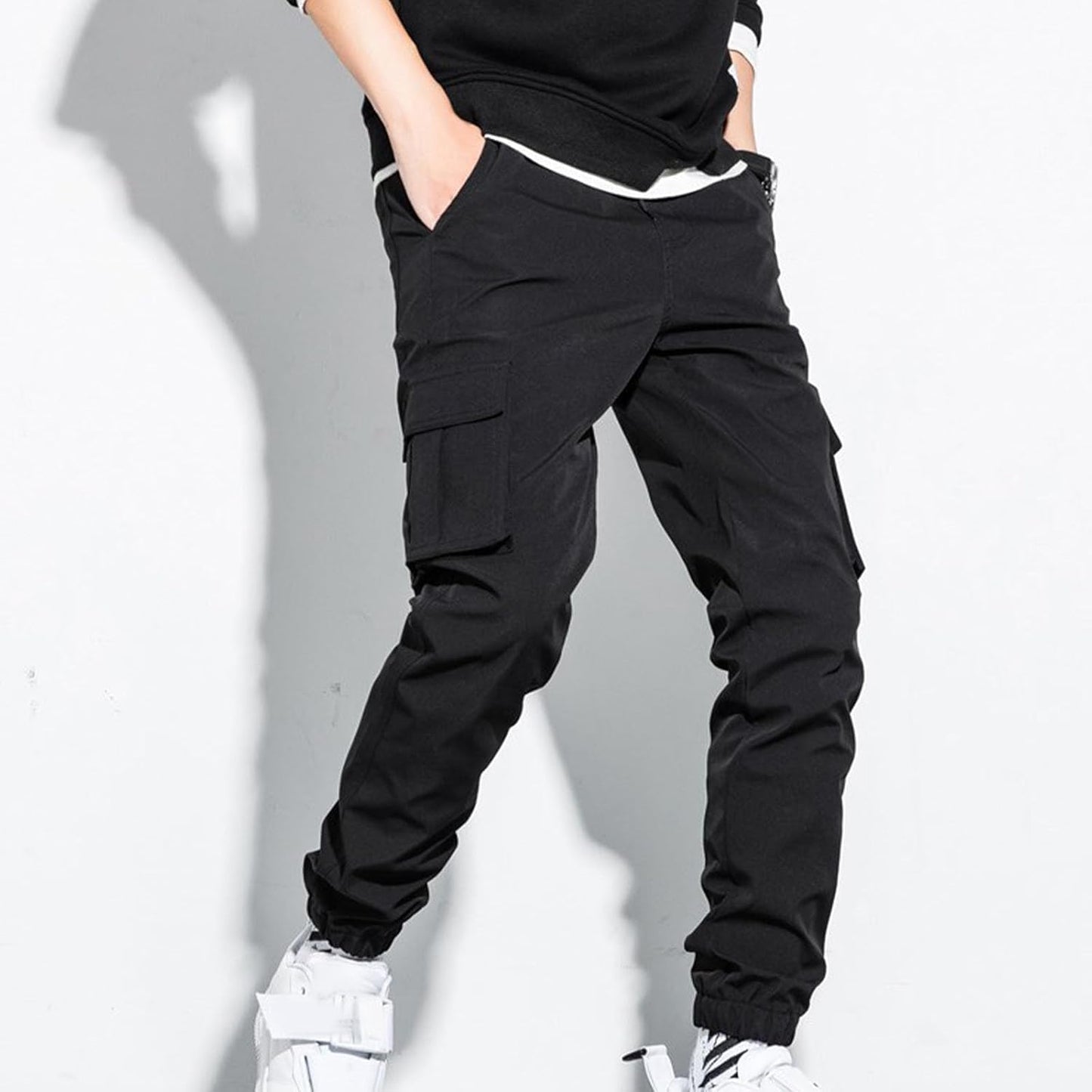 Cargo Pants for Men Slim Fit Casual Work Pants Drawstring Elastic Waist Joggers Outdoor Fishing Hiking Sweatpants