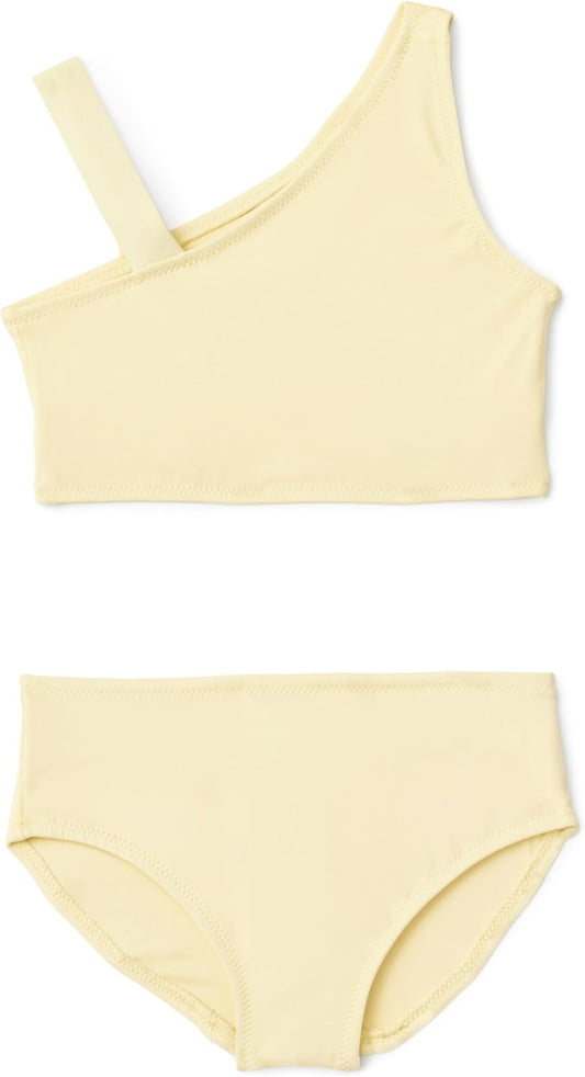 Amazon Essentials Girls' One Shoulder Two-Piece Bikini Swim Set