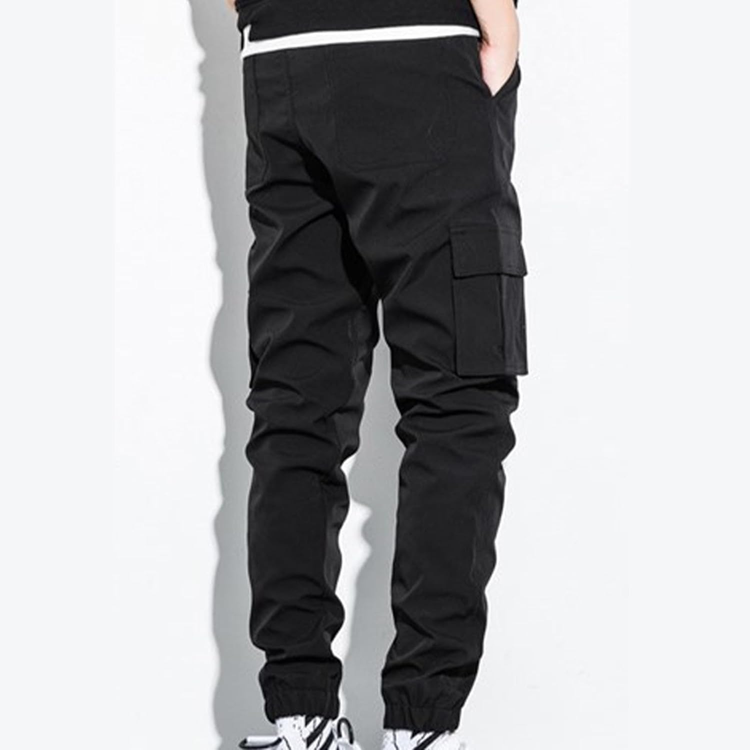 Cargo Pants for Men Slim Fit Casual Work Pants Drawstring Elastic Waist Joggers Outdoor Fishing Hiking Sweatpants