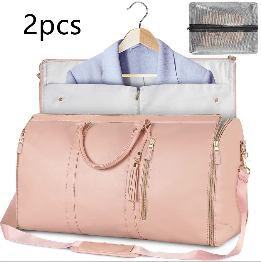 Large Capacity Travel Duffle Bag Women's Handbag Folding Suit