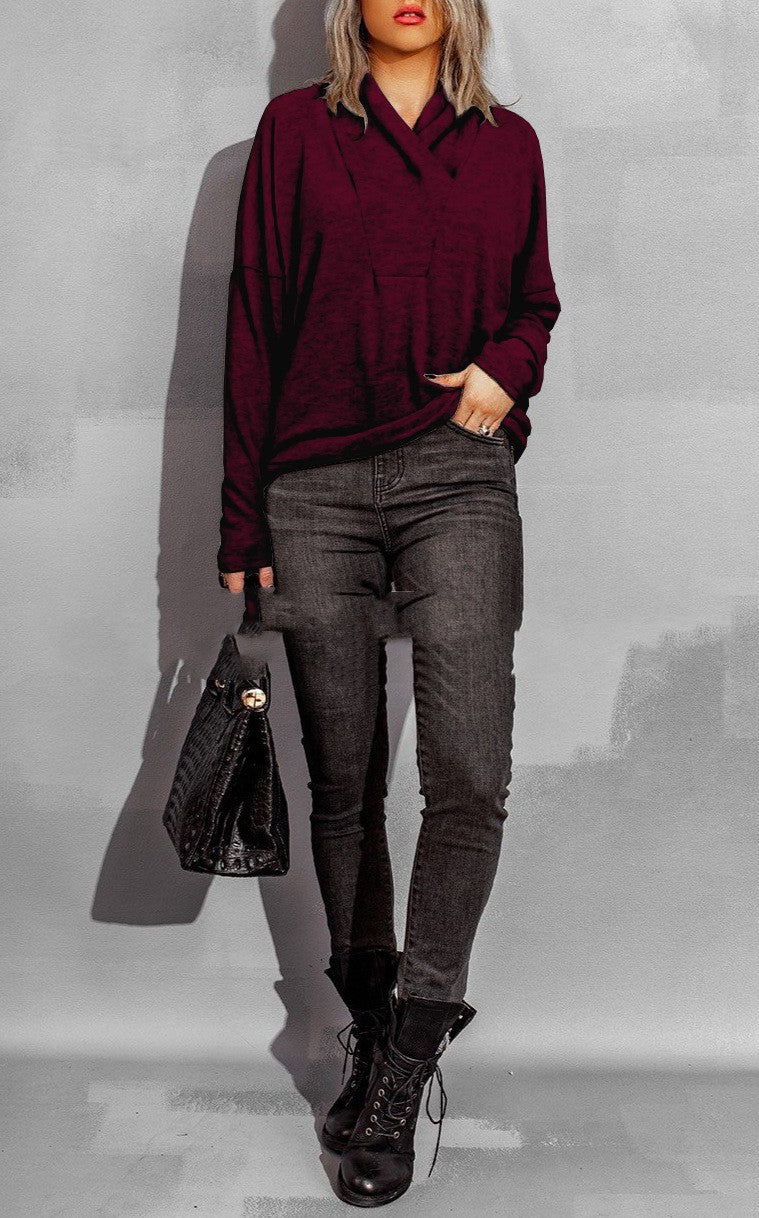 Long Sleeve Knitted Top Pullover