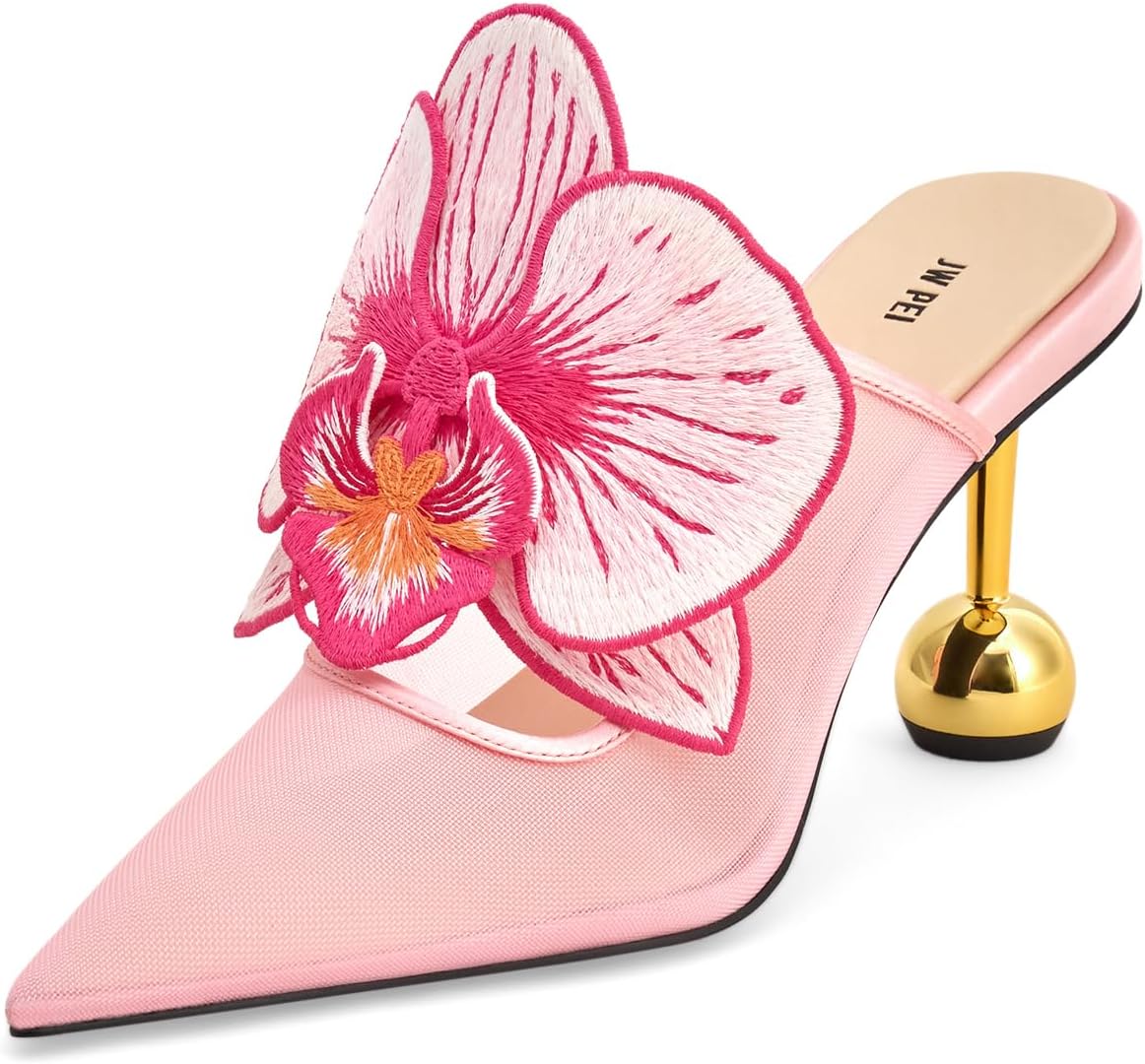 JW PEI Women's Sofia Orchid Sphere Heel Mules