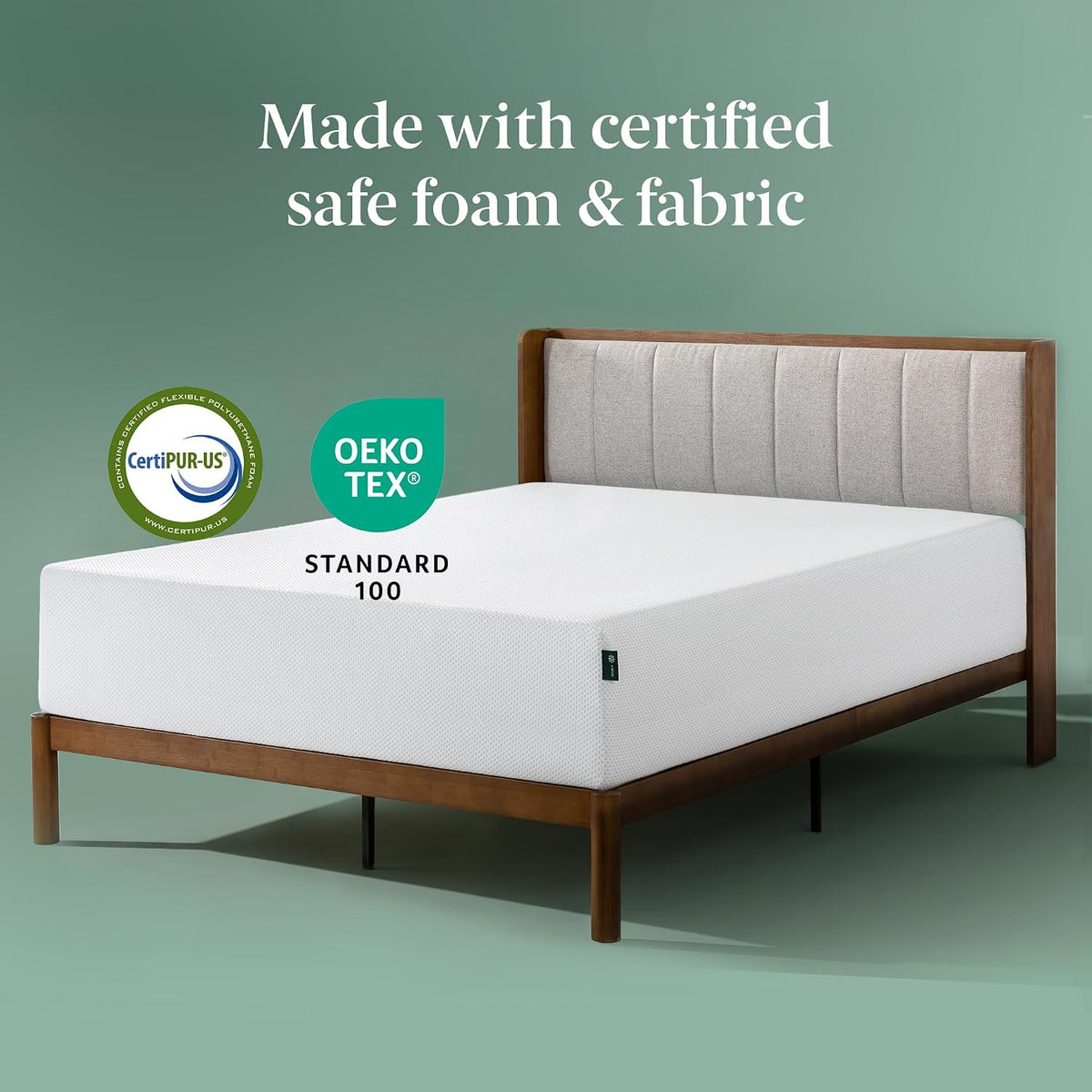 Zinus Queen Mattress, 12 Inch Green Tea Cooling Gel Memory Foam, Mattress in a Box, CertiPUR-US Certified with Pressure Relief Cool Sleep, 10 Years Warranty, Queen Size
