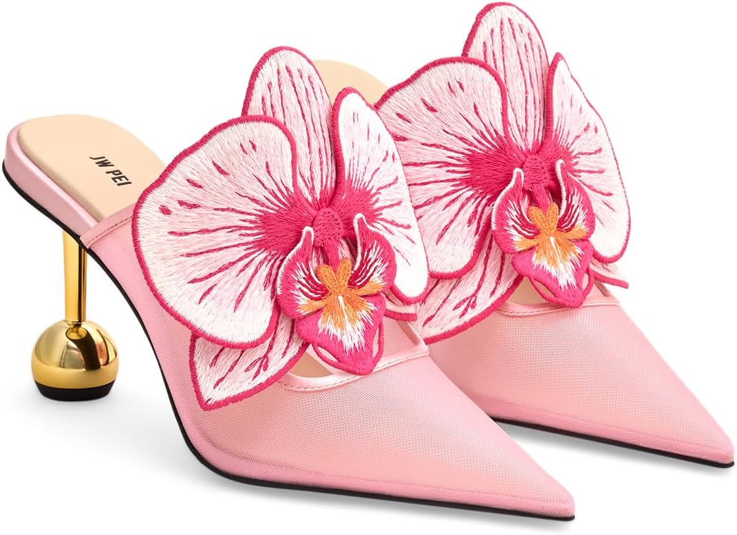 JW PEI Women's Sofia Orchid Sphere Heel Mules