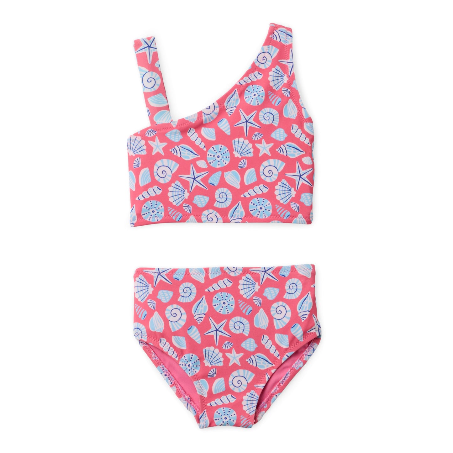 Amazon Essentials Girls' One Shoulder Two-Piece Bikini Swim Set