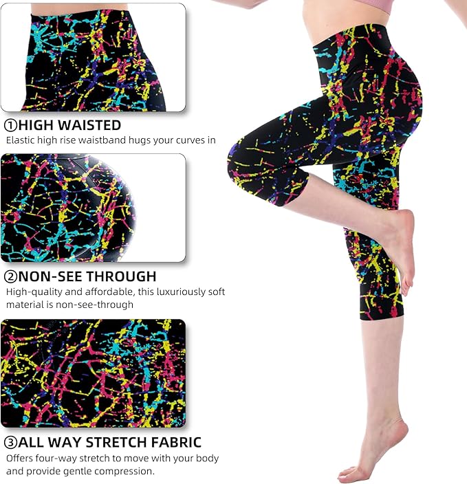 Leggings for Women - High Waisted Workout Leggings for Women Running Exercise