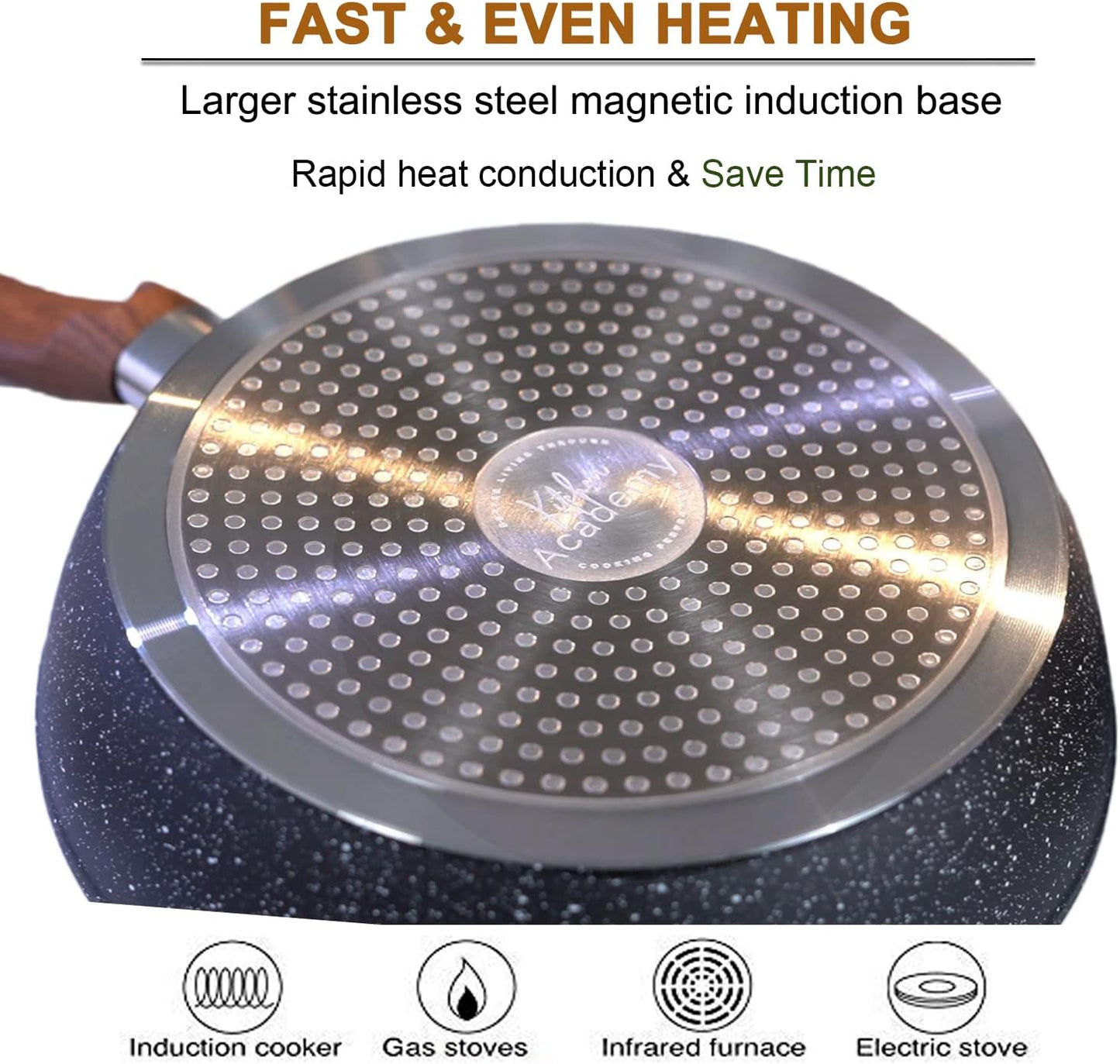 Kitchen Academy Pots and Pans Set Non Stick