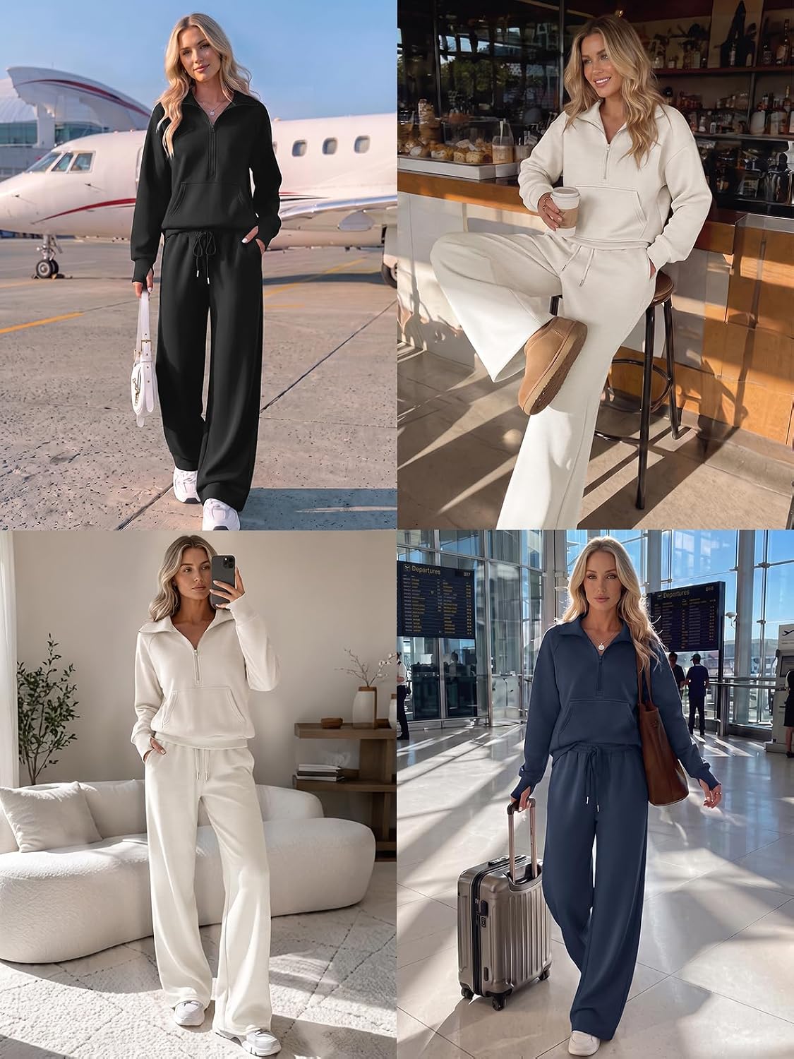 EFAN Women Sweatsuits 2 Piece Set Modal Blend Lounge Wear Fall Outfits