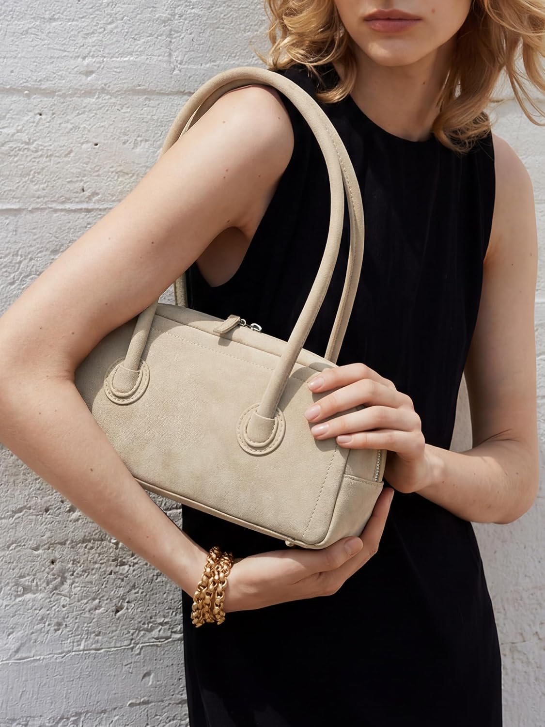 iiimmu Women's Shoulder Bag Minimalist Underarm Purse Handbag