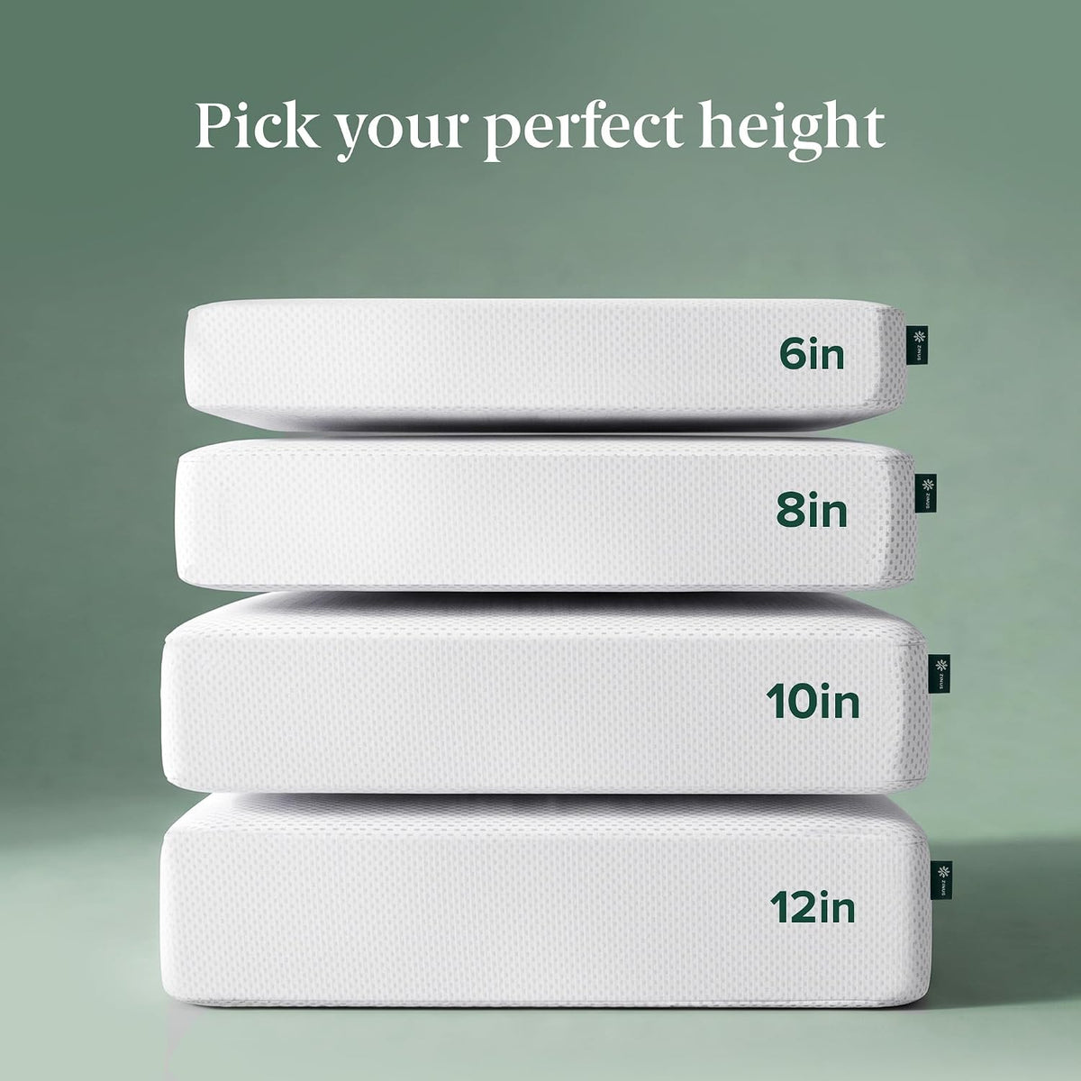 Zinus Queen Mattress, 12 Inch Green Tea Cooling Gel Memory Foam, Mattress in a Box, CertiPUR-US Certified with Pressure Relief Cool Sleep, 10 Years Warranty, Queen Size