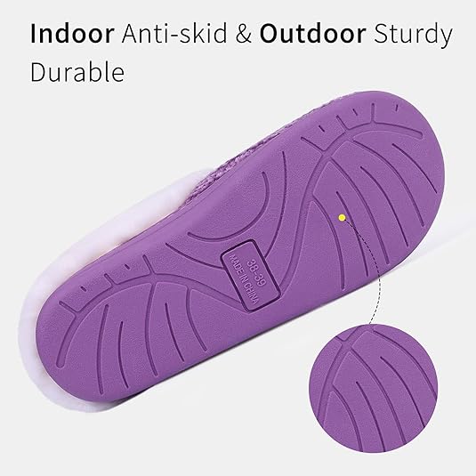 Evshine Warm Knit House Slippers for Women