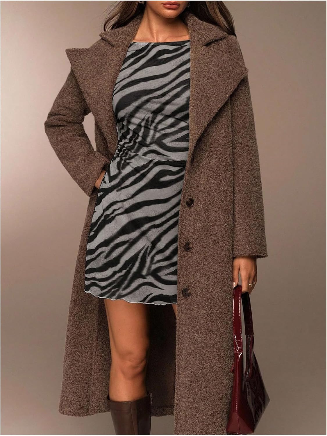 Verdusa Women's Animal Print Dress Backless Mini Dress Festival Rave Outfit