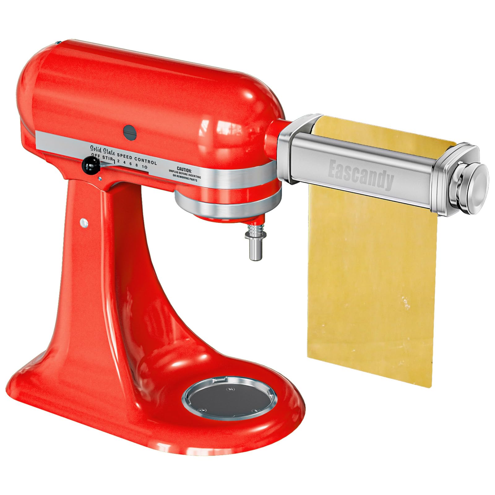 Metal Gourmet Pasta Press Attachment for KitchenAid Stand Mixer – Durable Pasta Maker Attachment with 5 Interchangeable Plates for Spaghetti, Bucatini, Fusilli, Large & Small Macaroni