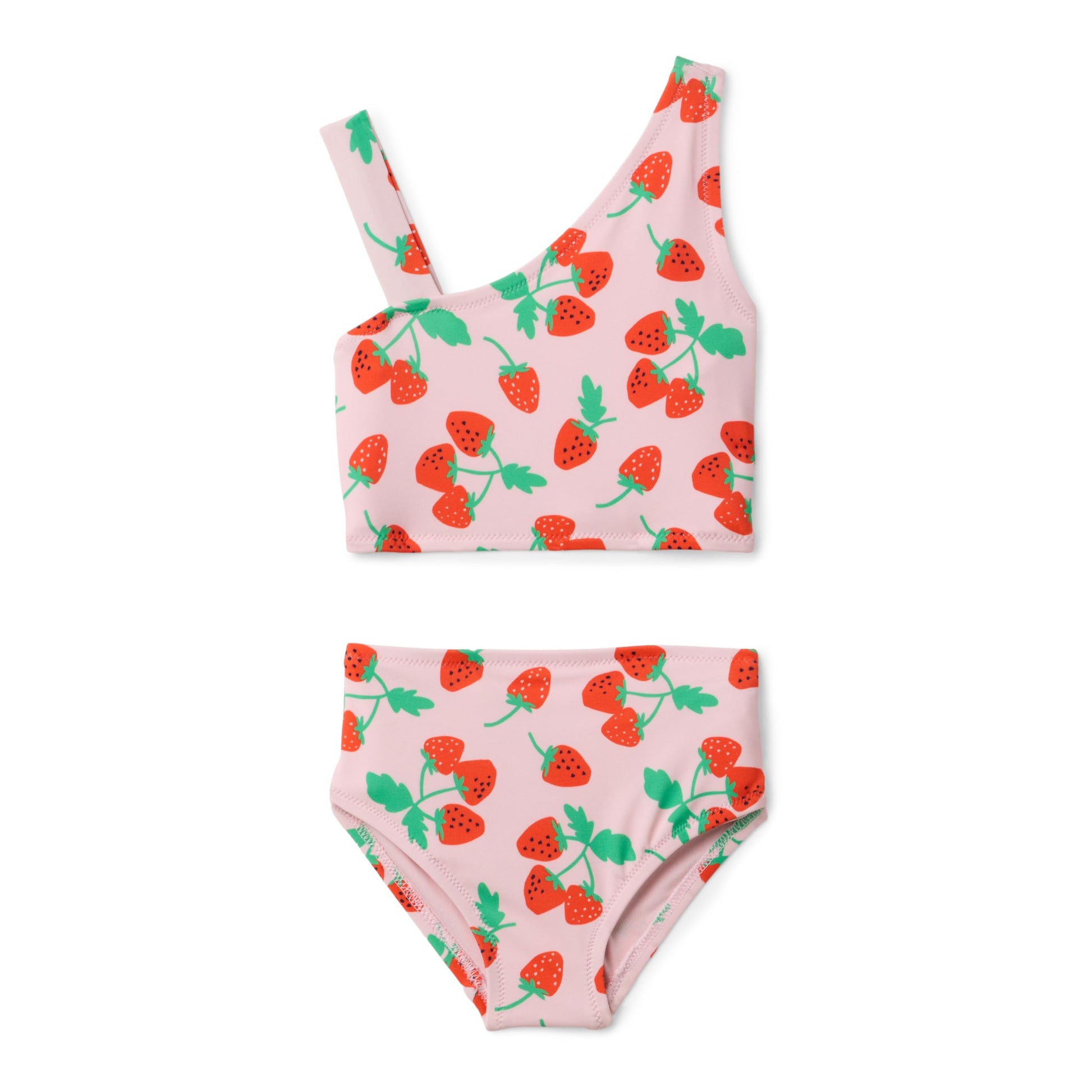 Amazon Essentials Girls' One Shoulder Two-Piece Bikini Swim Set