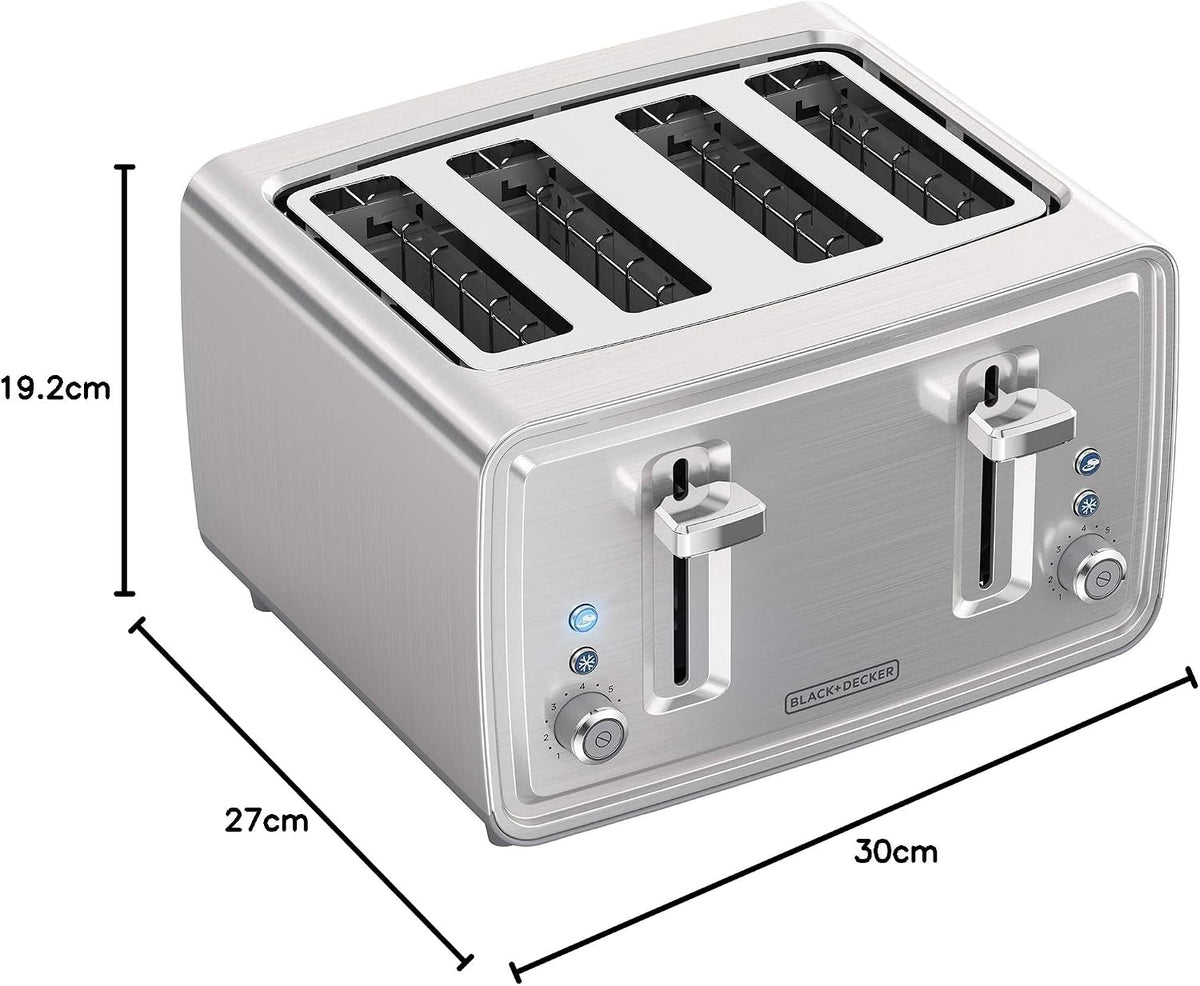 BLACK+DECKER 4-Slice Toaster with Dual Shade Controls