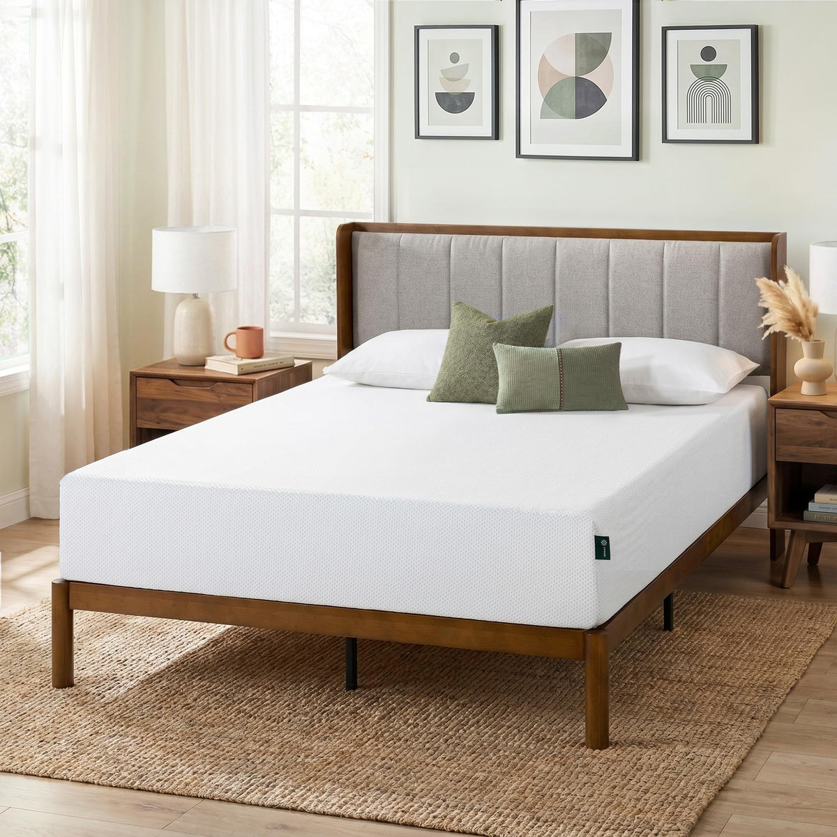 Zinus Queen Mattress, 12 Inch Green Tea Cooling Gel Memory Foam, Mattress in a Box, CertiPUR-US Certified with Pressure Relief Cool Sleep, 10 Years Warranty, Queen Size