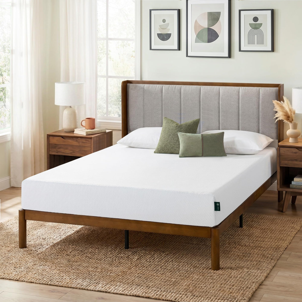 Zinus Queen Mattress, 12 Inch Green Tea Cooling Gel Memory Foam, Mattress in a Box, CertiPUR-US Certified with Pressure Relief Cool Sleep, 10 Years Warranty, Queen Size