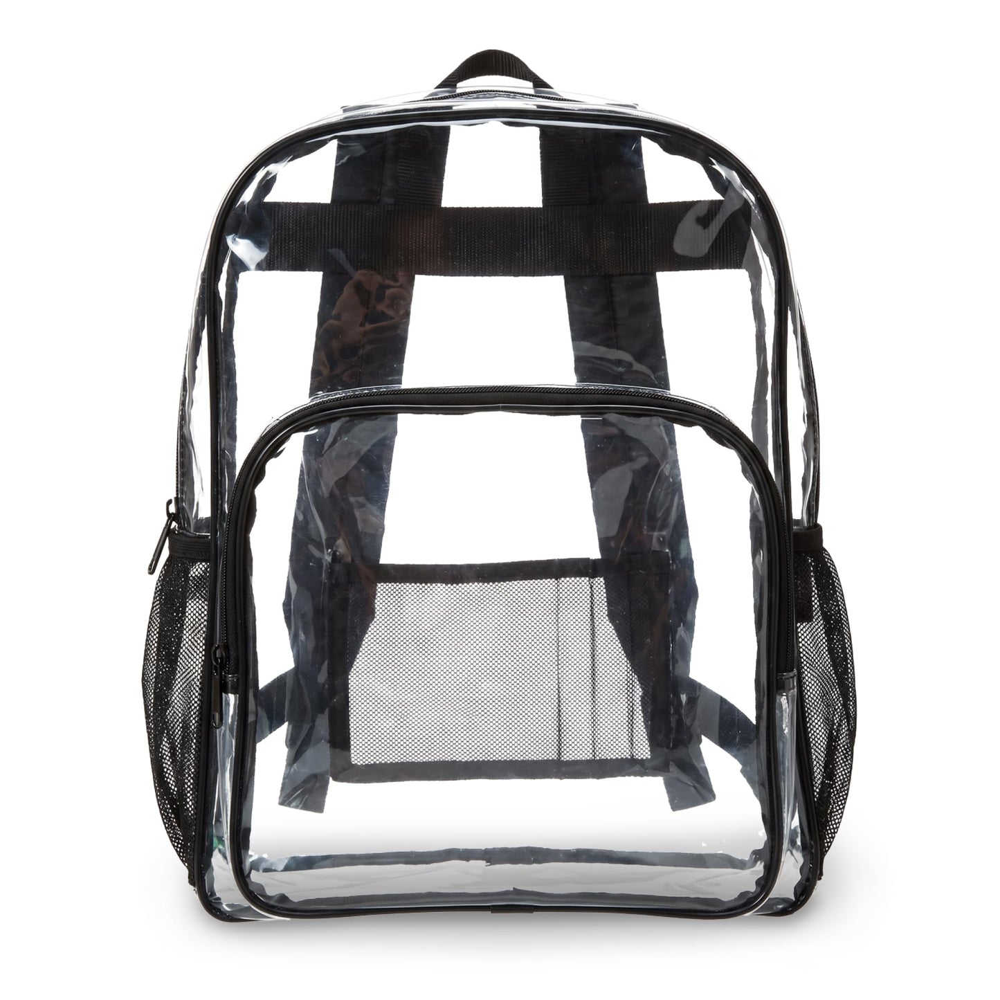 Amazon Basics Backpack for School, Travel, Study with Padded Adjustable Shoulder Straps, Spacious Compartment, Water Bottle Pockets, Durable Classic Design, Black
