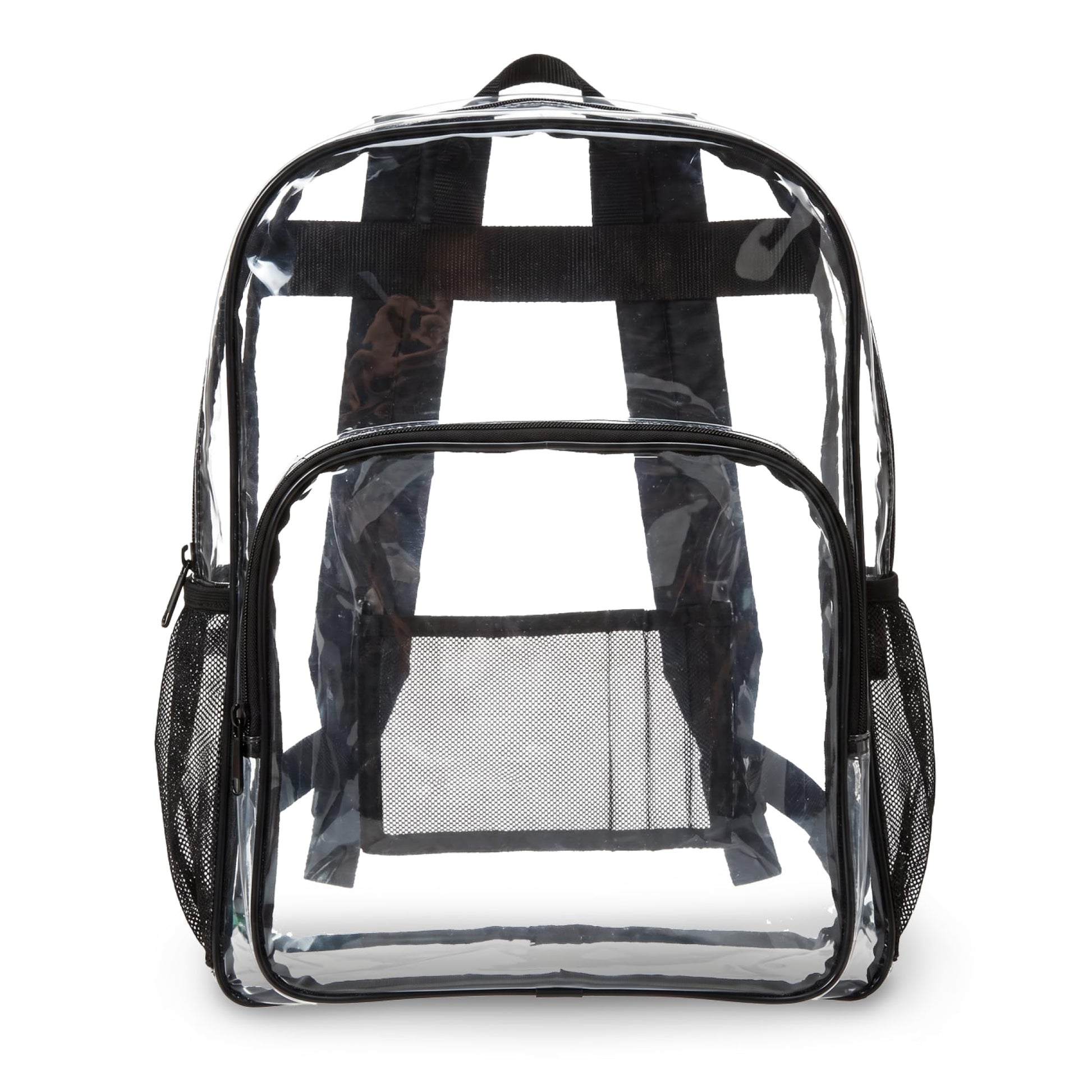 Amazon Basics Backpack for School, Travel, Study with Padded Adjustable Shoulder Straps, Spacious Compartment, Water Bottle Pockets, Durable Classic Design, Black