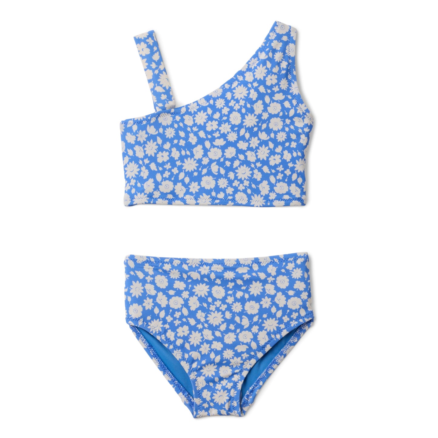 Amazon Essentials Girls' One Shoulder Two-Piece Bikini Swim Set
