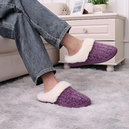 Evshine Warm Knit House Slippers for Women
