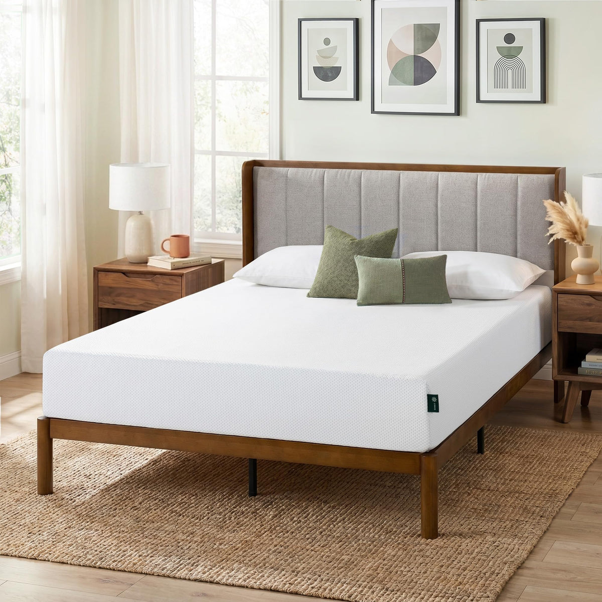 Zinus Queen Mattress, 12 Inch Green Tea Cooling Gel Memory Foam, Mattress in a Box, CertiPUR-US Certified with Pressure Relief Cool Sleep, 10 Years Warranty, Queen Size