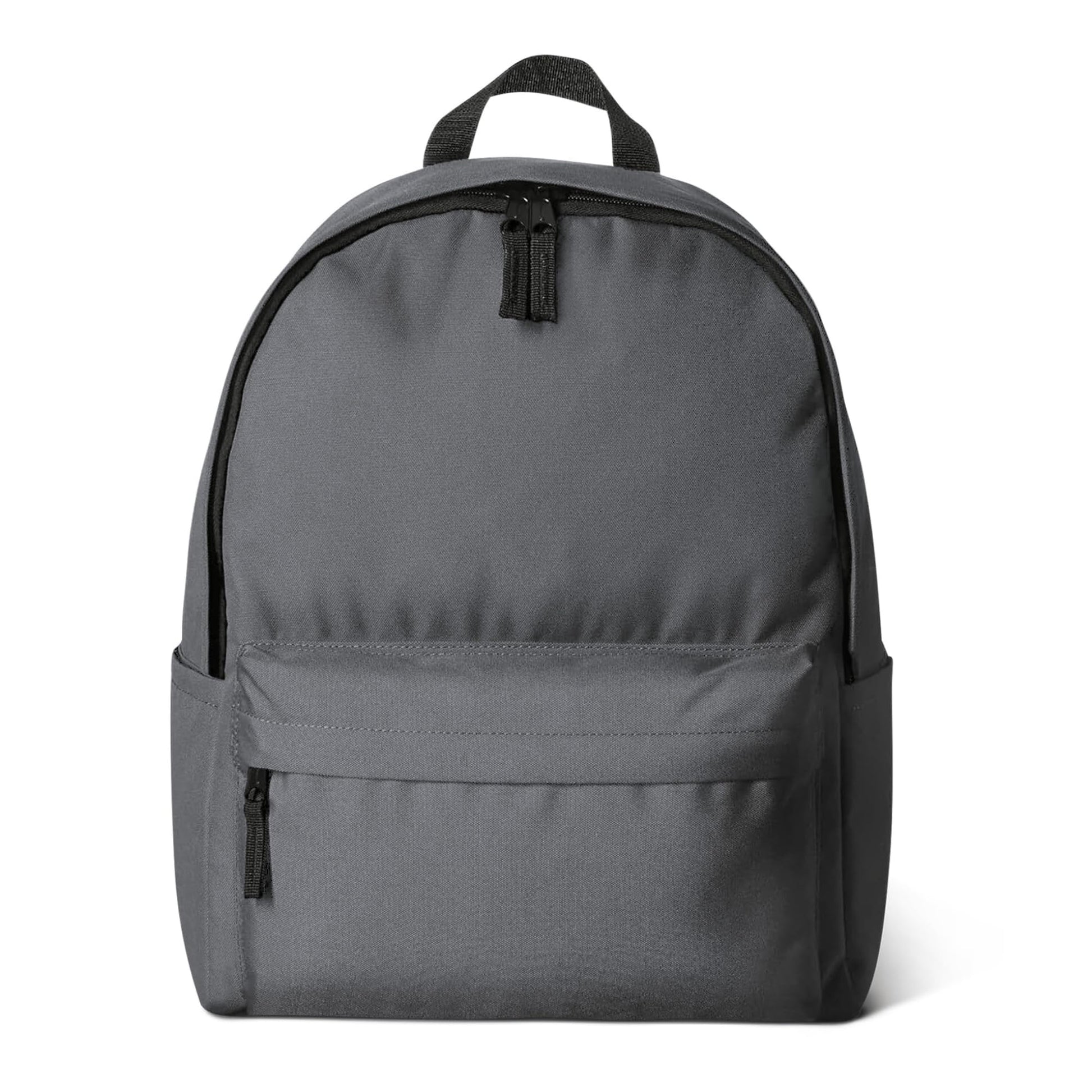 Amazon Basics Backpack for School, Travel, Study with Padded Adjustable Shoulder Straps, Spacious Compartment, Water Bottle Pockets, Durable Classic Design, Black