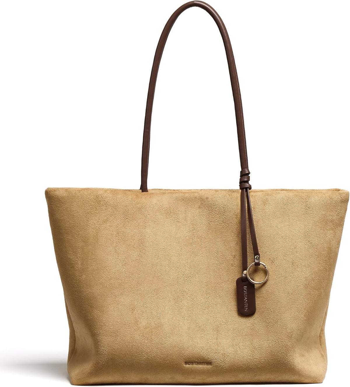BOSTANTEN Slouchy Work Tote Bag Lightweight Faux Suede Purse Large Handbag