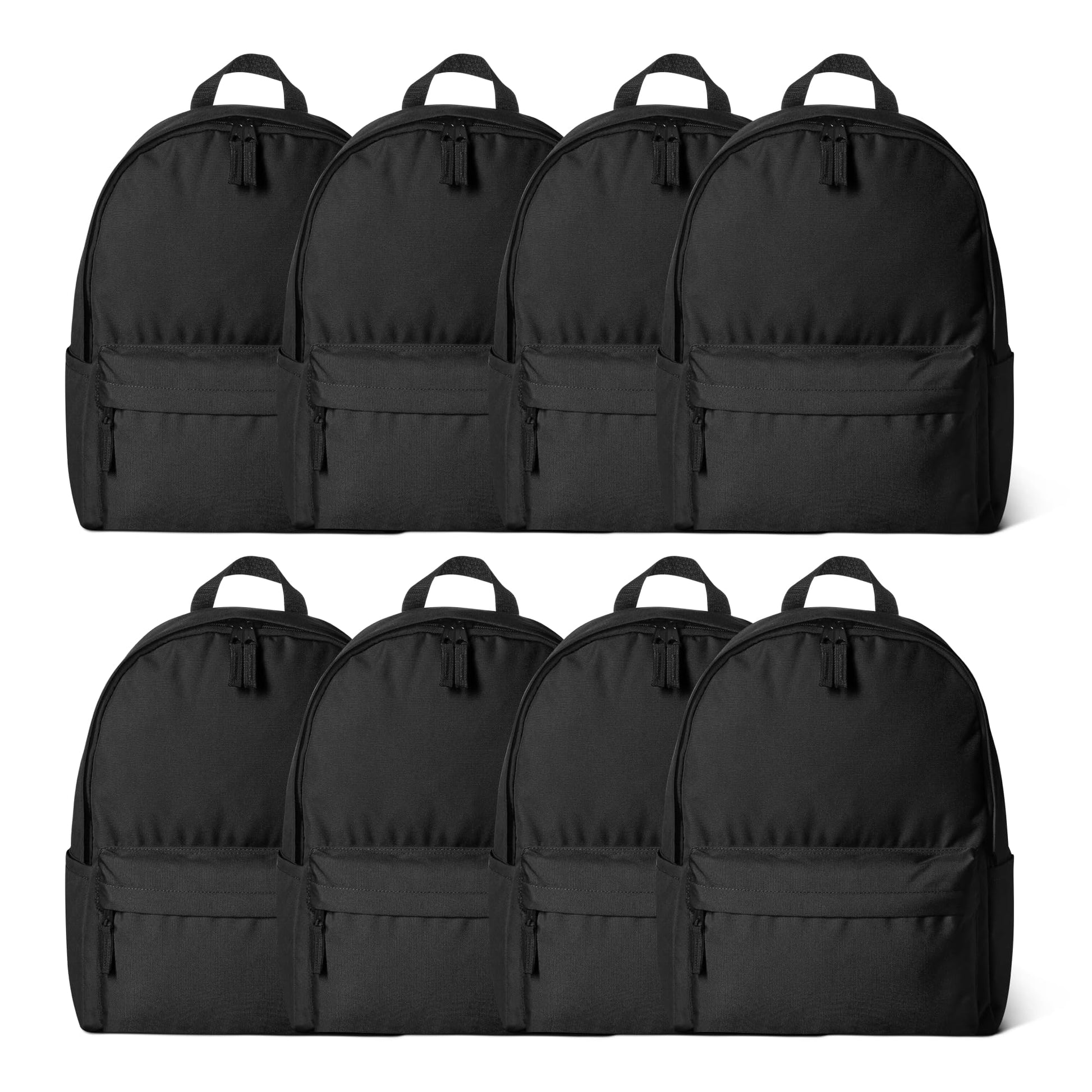 Amazon Basics Backpack for School, Travel, Study with Padded Adjustable Shoulder Straps, Spacious Compartment, Water Bottle Pockets, Durable Classic Design, Black