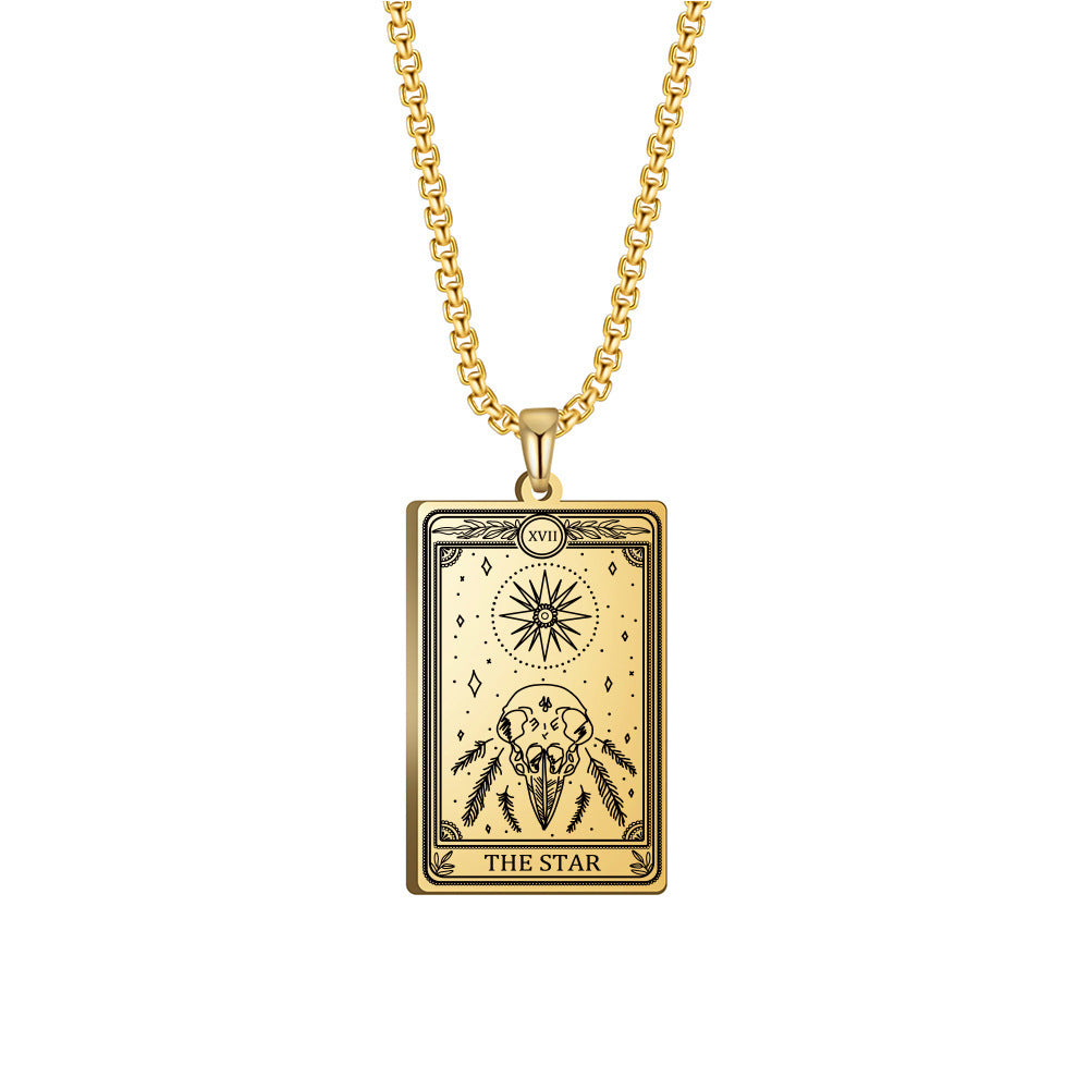 Box Chain Three Tarot Series Necklaces