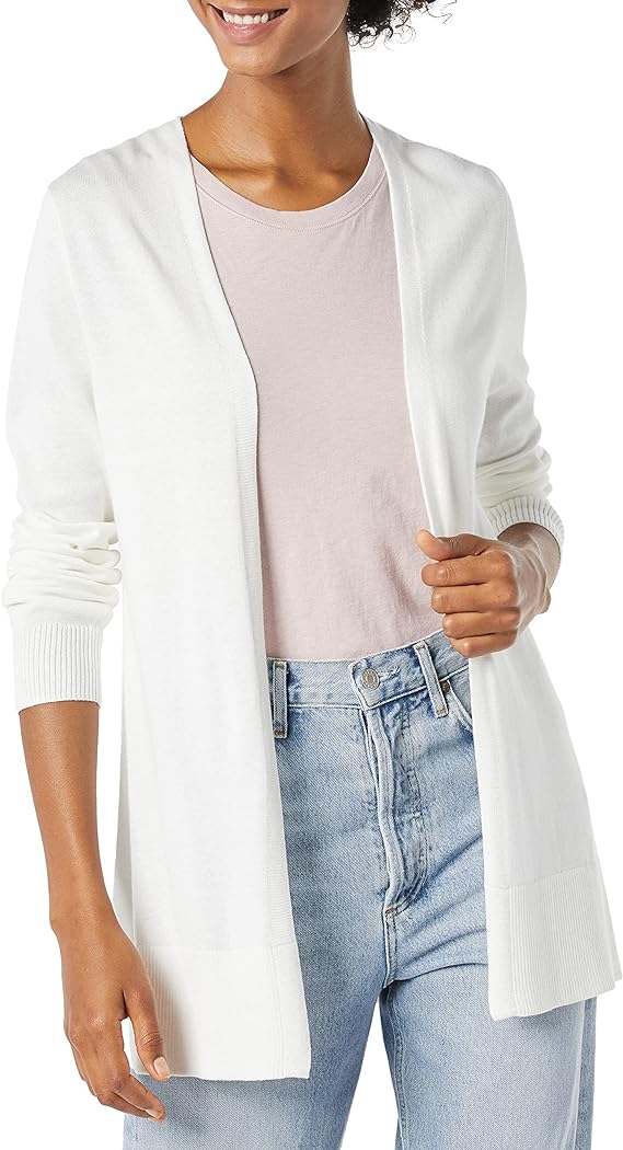 Amazon Essentials Women's Lightweight Open-Front Cardigan Sweater