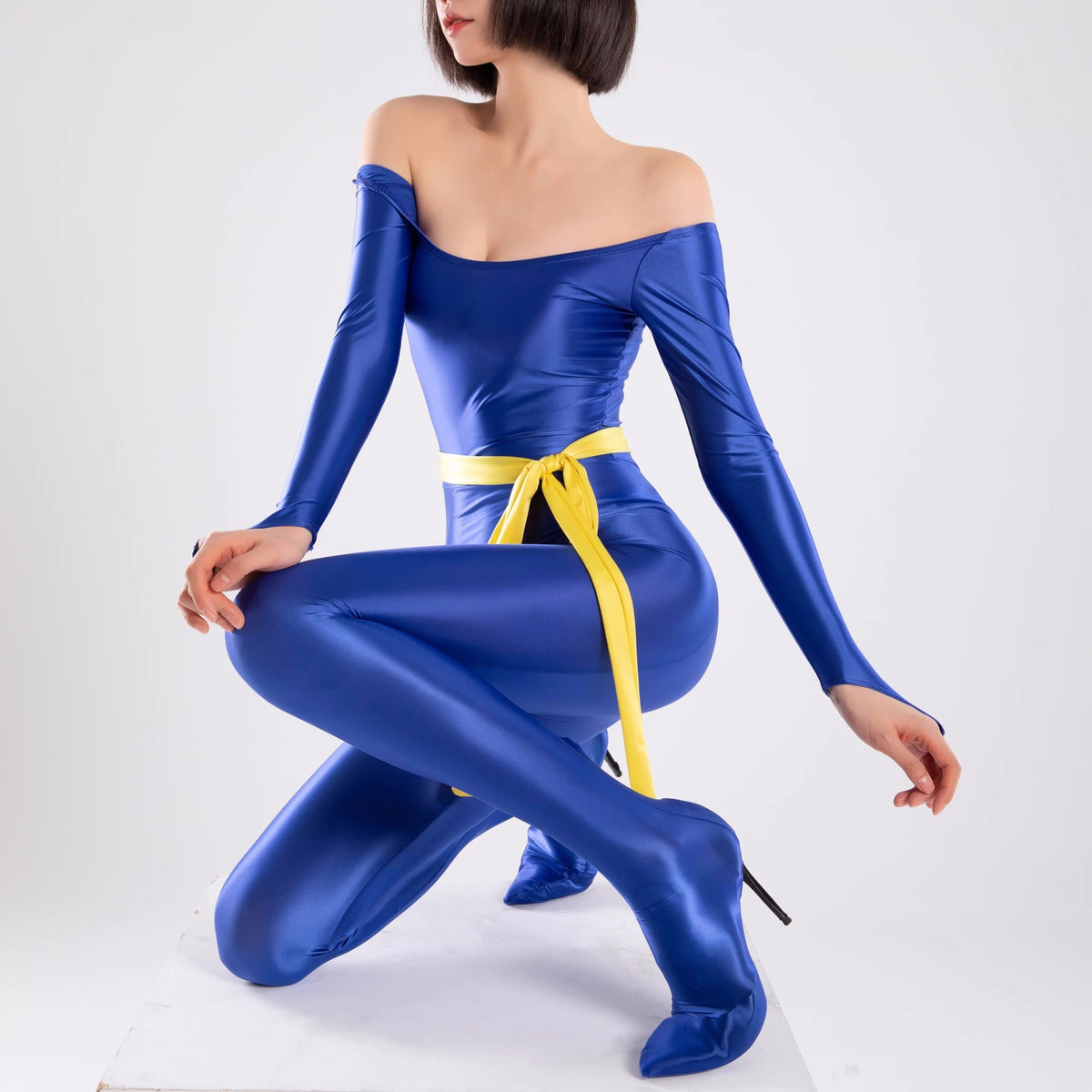 Anime Cat's Eye Cosplay Costume Spandex Full Bodysuit Jumpsuit