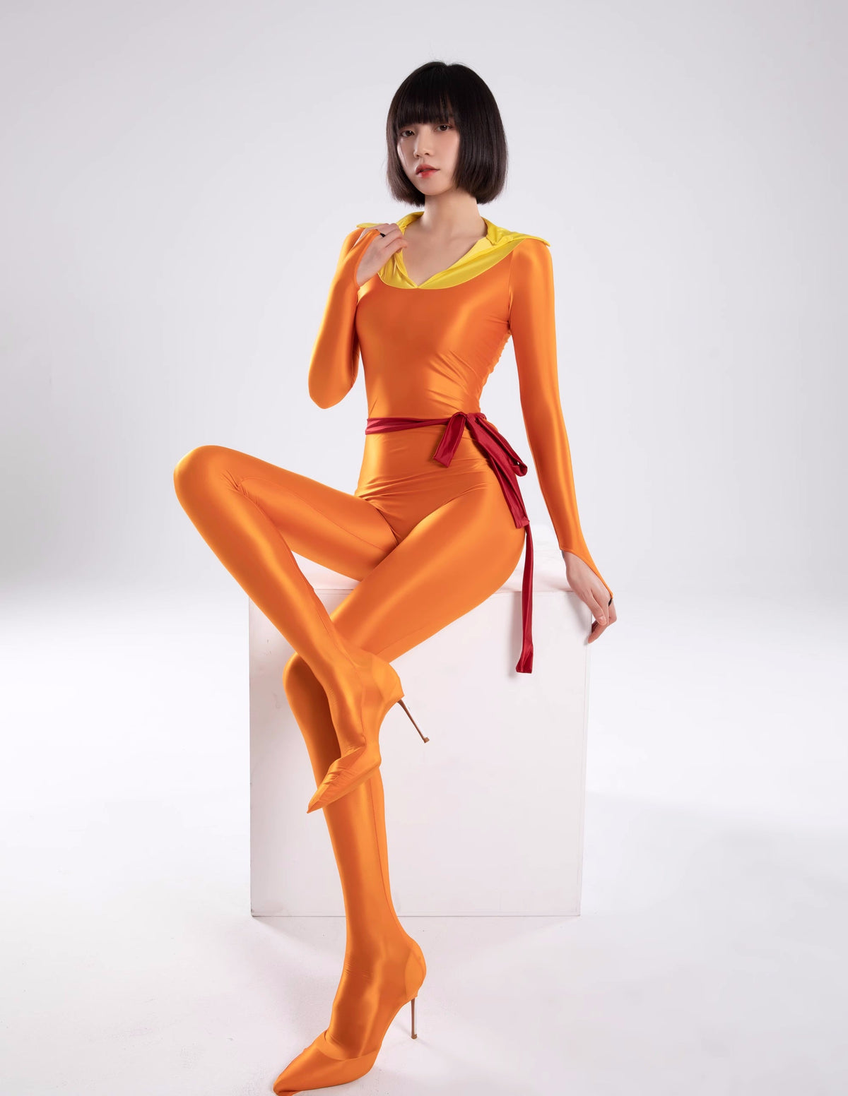 Anime Cat's Eye Cosplay Costume Spandex Full Bodysuit Jumpsuit
