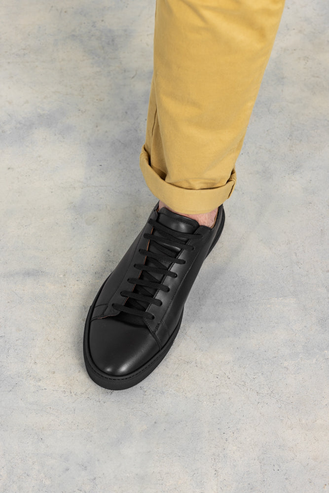 Black Calfskin Città Sneaker