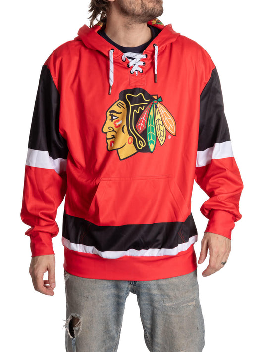 Chicago Blackhawks Hockey Lace Hoodie