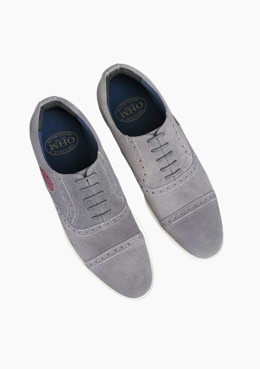 OHM Executive Comfort Oxford Leather Shoes with Embossed Logo
