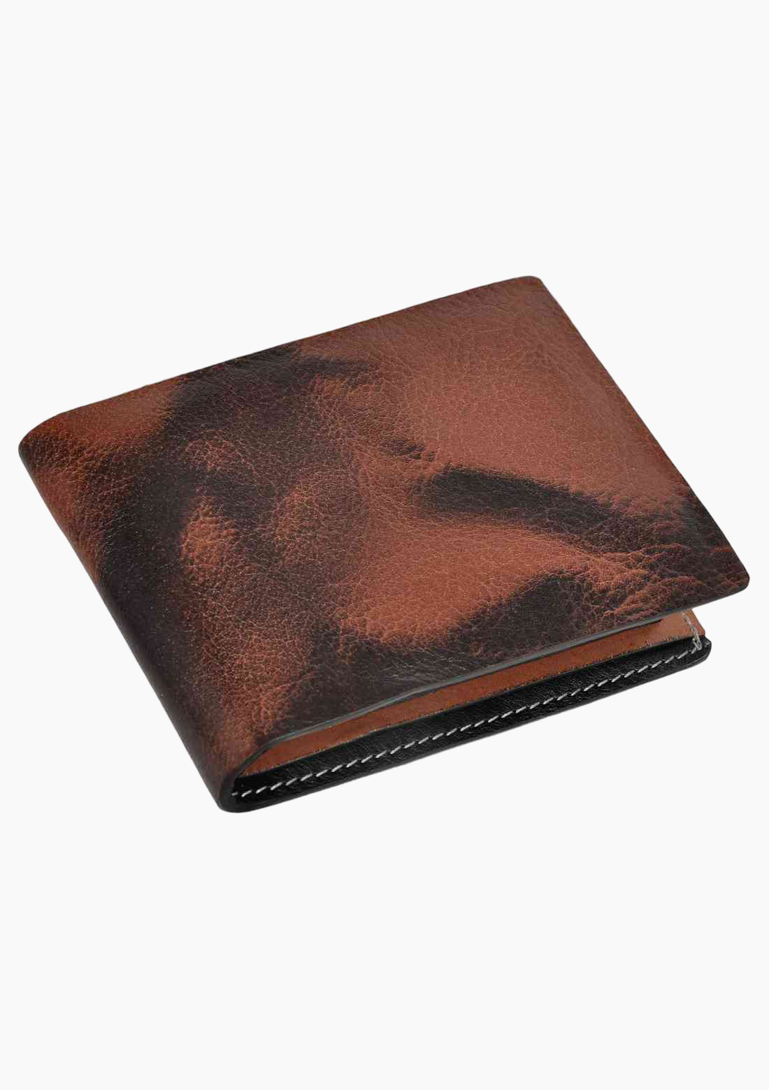 OHM Leather Wallet in Tiger Print Multi Color