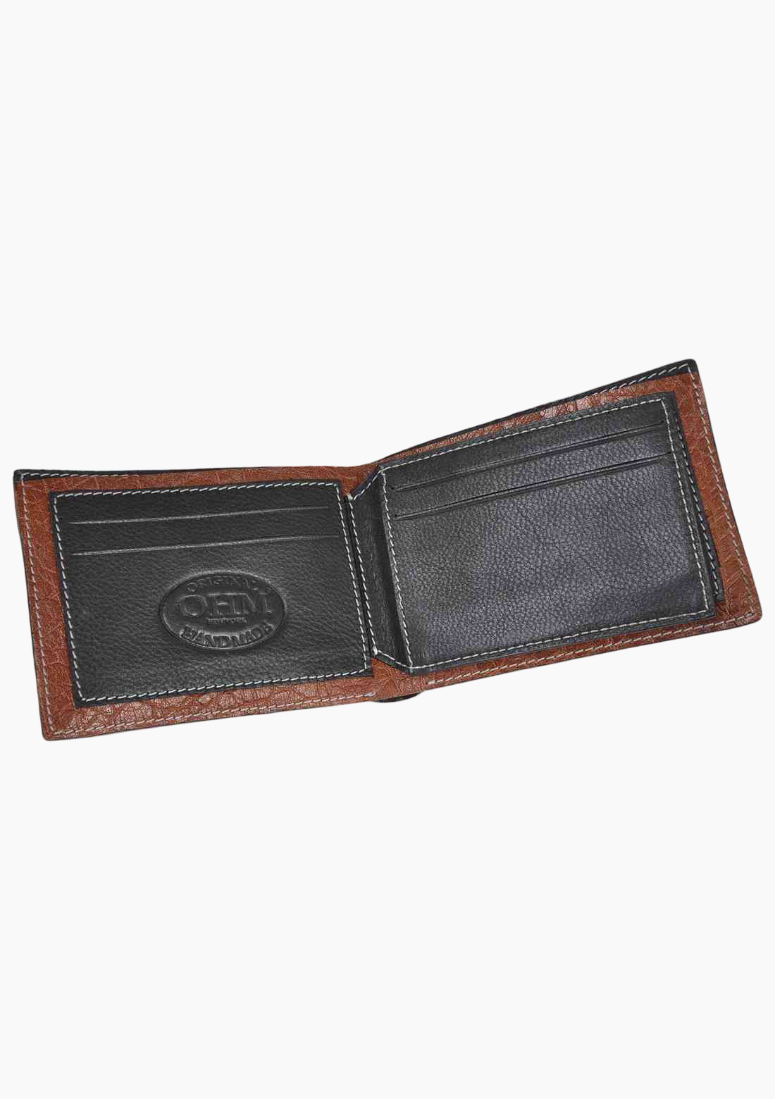 OHM Leather Wallet in Tiger Print Multi Color