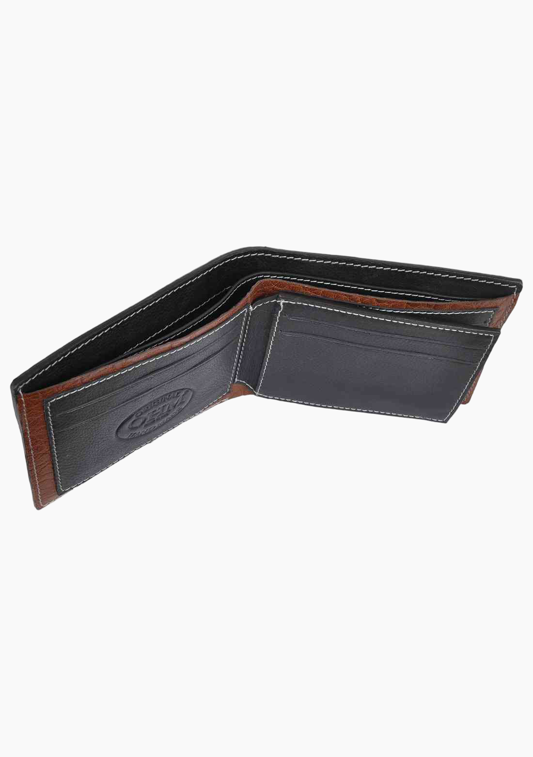 OHM Leather Wallet in Tiger Print Multi Color