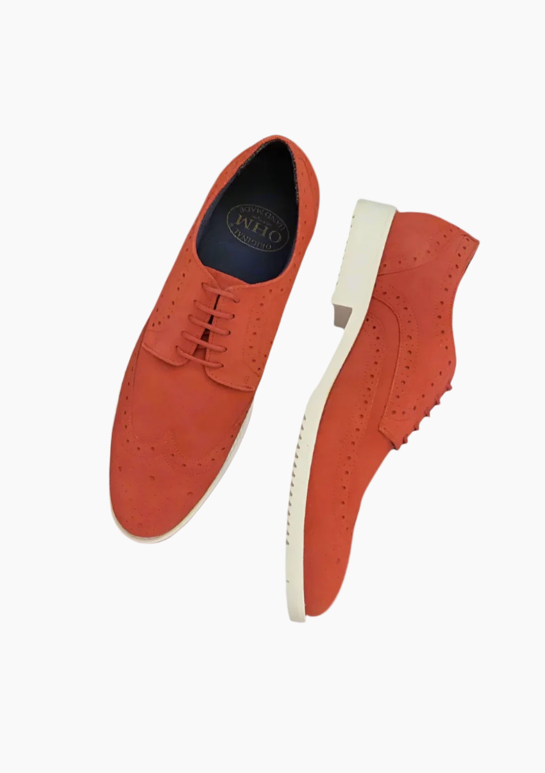 OHM Lifestyle Comfort Wingtip Perforated Leather Shoes