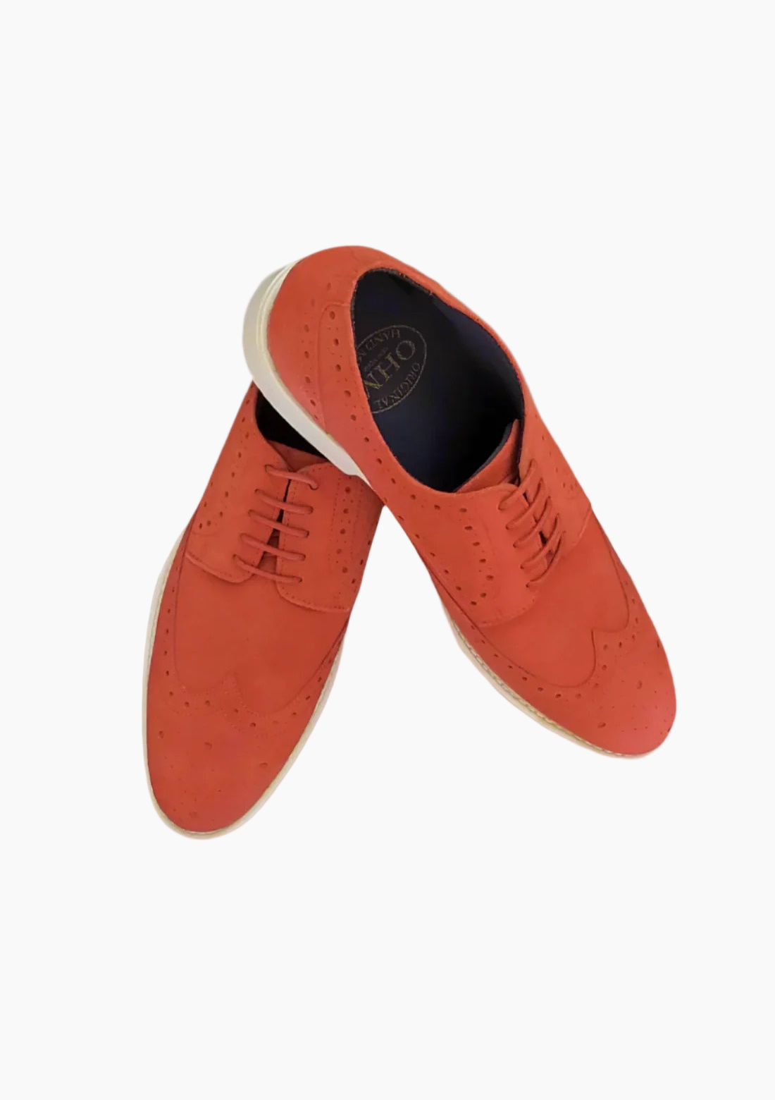 OHM Lifestyle Comfort Wingtip Perforated Leather Shoes